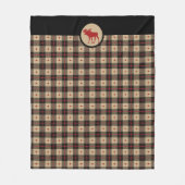 Rustige rode zwarte buffel met patroonmontakels fleece deken (Voorkant)