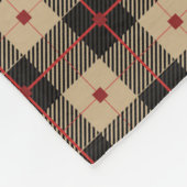 Rustige rode zwarte buffel met patroonmontakels fleece deken (Hoek)