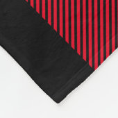 Rustige rode zwarte buffelmonogram Namen Fleece Deken (Hoek)