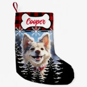 Rustige rode, zwarte buffelvloeistof kleine kerstsok (Voorkant)