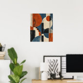 Rustige Roest Geometrie Kunstprint Poster (Thuiskantoor)
