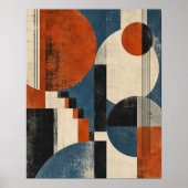 Rustige Roest Geometrie Kunstprint Poster (Voorkant)