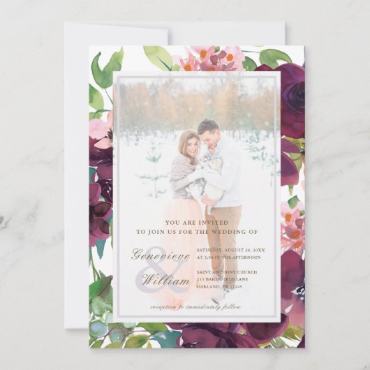 Rustige Romance Prachtige tweefoudenweddenschap Kaart (Voorkant)