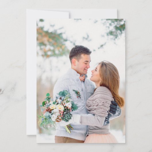 Rustige Romance Prachtige tweefoudenweddenschap Kaart (Achterkant)