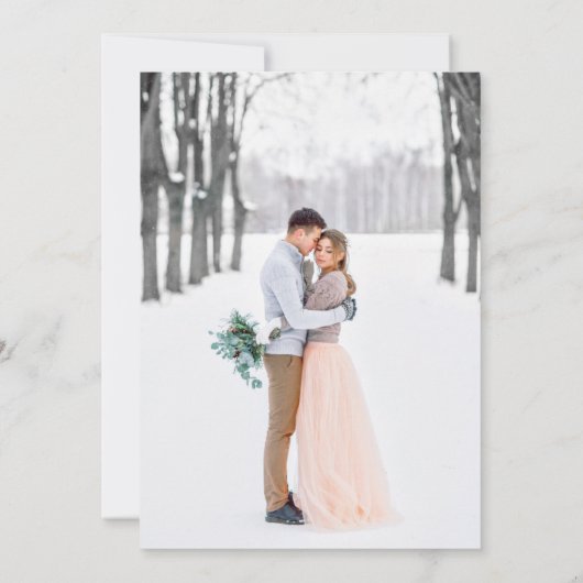 Rustige Romance Prachtige tweefoudenweddenschap Kaart (Achterkant)