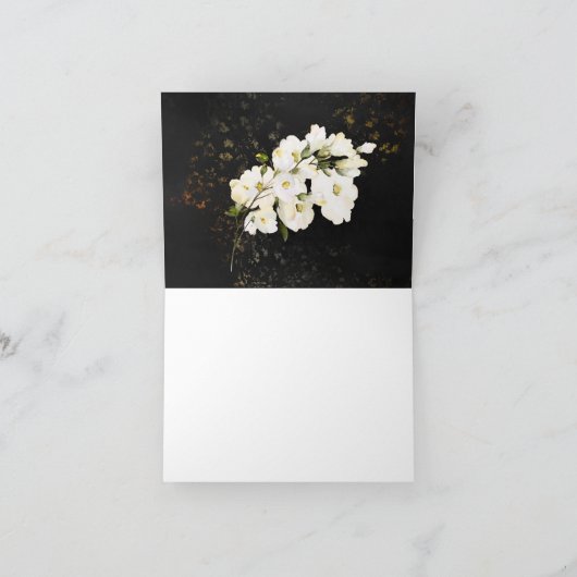 *~* Rustige Rood White Rose Vrijgezellenfeest Bedankkaart (Binnen)