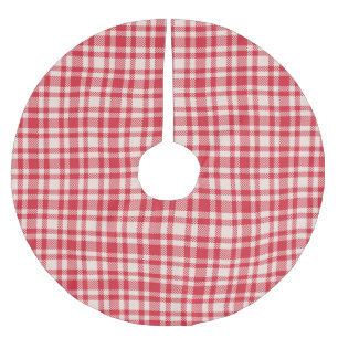 Rustige rood-witte geruite plaid kerstboom rok