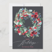 Rustige, roodbruine kerstmis blij feestdagenkaart (Voorkant)