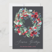 Rustige roodbruine kerstmis feestdagenkaart (Voorkant)