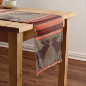 Rustige roodbruine-mosvormentabel korte tafelloper (Voorbeeld)