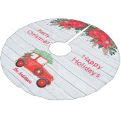 Rustige roodroodtrut White Wood kerstboomrok Kerstboom Rok (Gekanteld)