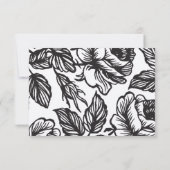 Rustige Roos bloemen RSVP-kaarten RSVP Kaartje (Achterkant)