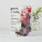 Rustige Roos Boots en Bachelorette Party Kaart (Staand voorkant)