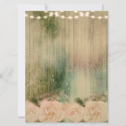 Rustige Roos bruiloft bewaart de datum Save The Date (Achterkant)