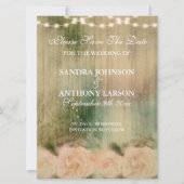 Rustige Roos bruiloft bewaart de datum Save The Date (Voorkant)