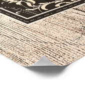 Rustige Roos Elegant Wood Diamond Party Banner Poster (Hoek)