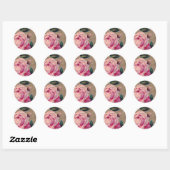 Rustige Roos Envelopzegel Ronde Sticker (Vel)