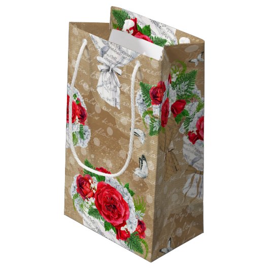 Rustige Roos Gift Bag Klein Cadeauzakje (Achterkant Gekanteld)