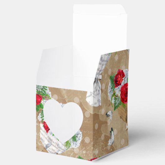 Rustige Roos Gift Box met hart Bedankdoosjes (Geopend)