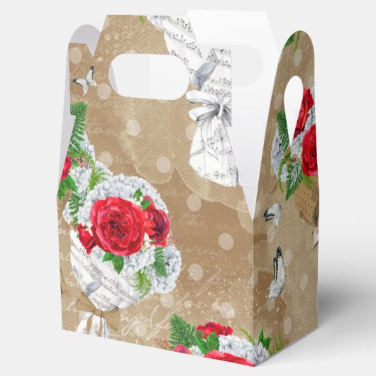 Rustige Roos Gift Box met hart Bedankdoosjes (Geopend)