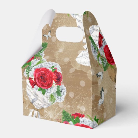 Rustige Roos Gift Box met hart Bedankdoosjes (Voorkant Zijde)