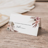 Rustige Roos Gold Floral Wedding Place Card Plaatskaartje