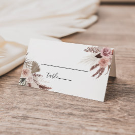 Rustige Roos Gold Floral Wedding Place Card Plaatskaartje
