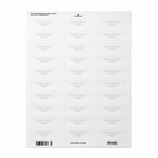 Rustige Roos Gold Script Return Address Label (Full Sheet)