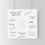 Rustige Roos Gold Script Wedding Guest Signing Poster