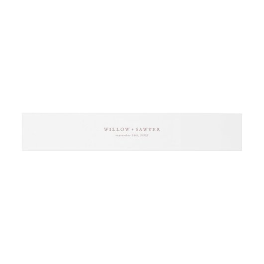 Rustige Roos Gold Script Wedding Uitnodigingen Wikkel (Vlak)