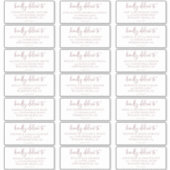 Rustige Roos Gold Wedding Guest Adresetiketten Sticker (Voorkant)