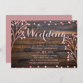 Rustige ROOS GOLD Wedding Pink Wood Budget