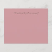 Rustige ROOS GOLD Wedding Pink Wood Budget (Achterkant)