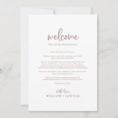 Rustige Roos Gold Wedding Welkomstbrief (Voorkant)