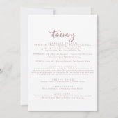 Rustige Roos Gold Wedding Welkomstbrief (Achterkant)