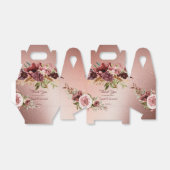 Rustige roos gouden terracotta rozen vallen bruilo bedankdoosjes (Uitgevouwen)