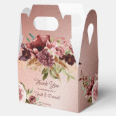 Rustige roos gouden terracotta rozen vallen bruilo bedankdoosjes (Geopend)