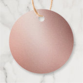 Rustige roos gouden terracotta rozen vallen bruilo bedankjes labels (Achterkant)