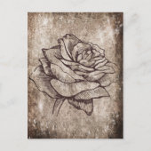 Rustige Roos inkttekening Briefkaart (Voorkant)