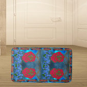 Rustige Roos Roze Blauw Goud Faux Elegant Badmat