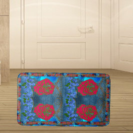 Rustige Roos Roze  Blauw Goud Faux Elegant Badmat