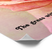 Rustige Roos Scripts Fotografische Art Afdrukken Poster (Hoek)