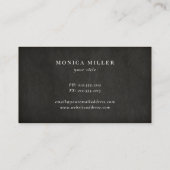 Rustige roosterschets logo op karton visitekaartje (Achterkant)