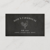 Rustige roosterschets logo op karton visitekaartje (Voorkant)