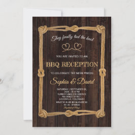 Rustige Rope we hebben de Knot BBQ-receptie geblok Kaart