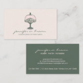 Rustige roze bakkerijkbakkersresten zoet gebak Mac Visitekaartje (Voorkant / Achterkant)