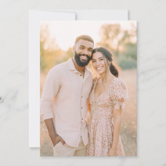 Rustige Roze Bloem Foto Kaart (Voorkant)