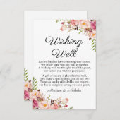 Rustige roze bruinbruidskaarten informatiekaartje (Voorkant / Achterkant)