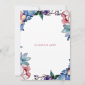 Rustige roze flesvormige Afstuderen Kaart (Achterkant)