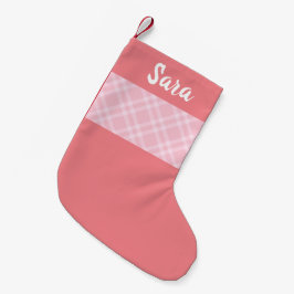 Rustige roze gepersonaliseerd kleine kerstsok